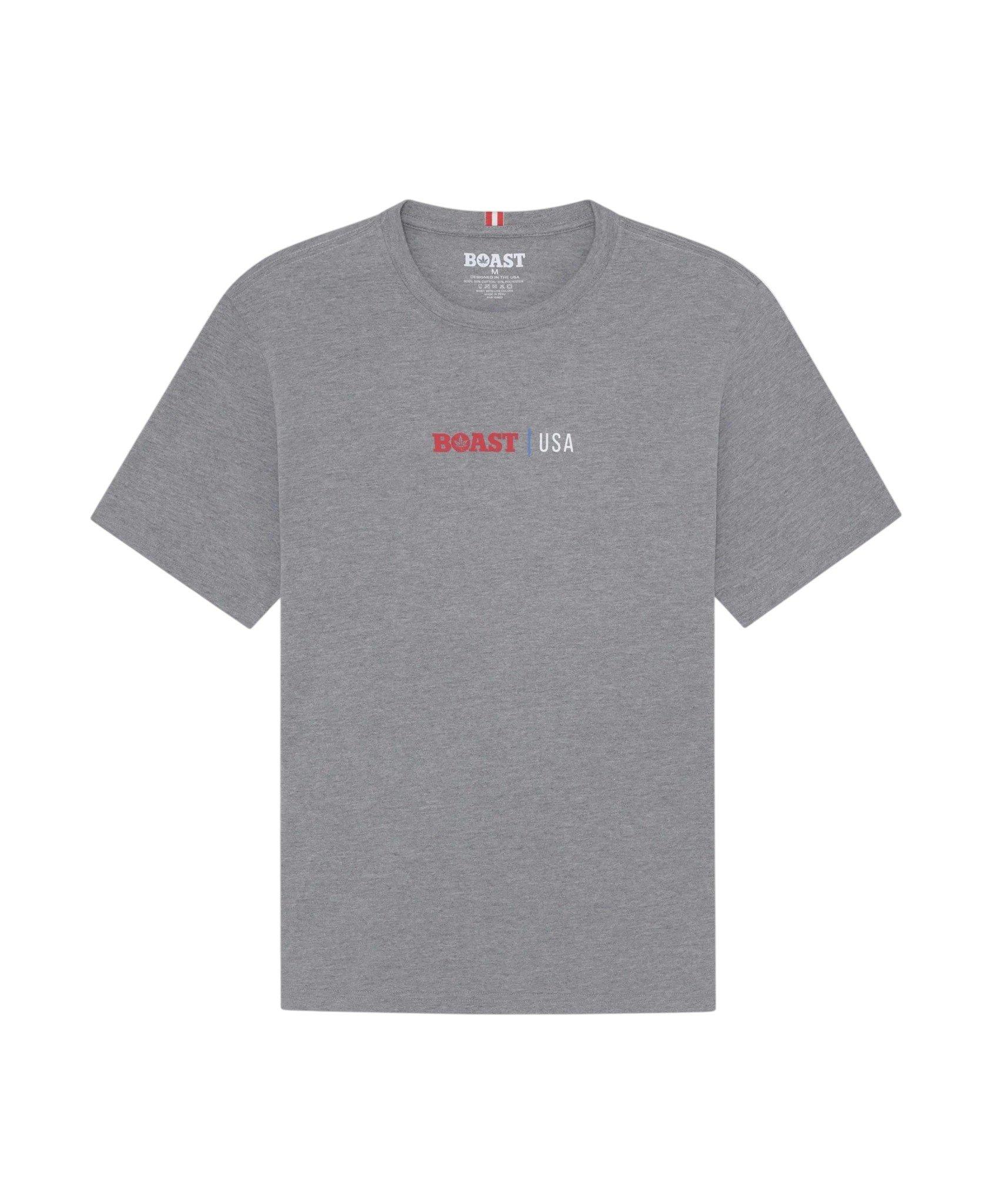 Boast Men's USA Tee - Grey - GREY